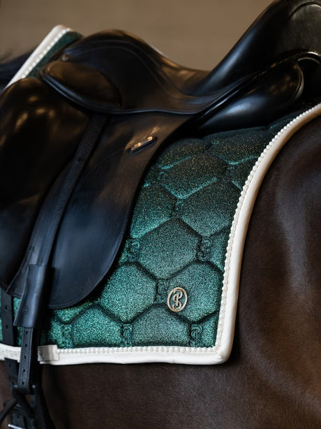PS of Sweden Stardust Pearl Dressage Saddle Pad Sparkly Emerald