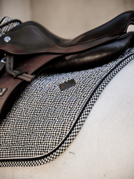 Kentucky Pied-de-Poule Jump Saddle Pad Black