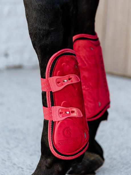 Kentucky Velvet Bamboo Tendon & Fetlock Boots Red