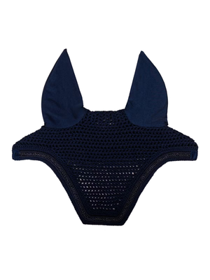 Kentucky Velvet Mini Pearls Wellington Ear Bonnet Navy