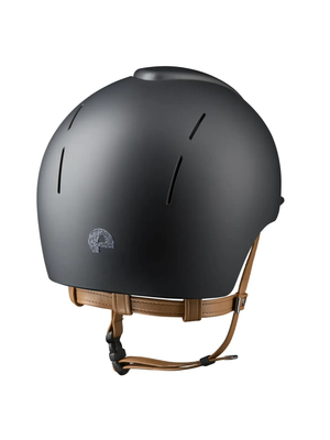 KEP Smart Nova Helmet Textile Black - Silver Star - Beige Chinstrap