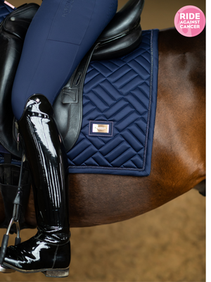 Equestrian Stockholm Modern Dressage Saddle Pad Lagoon Blush