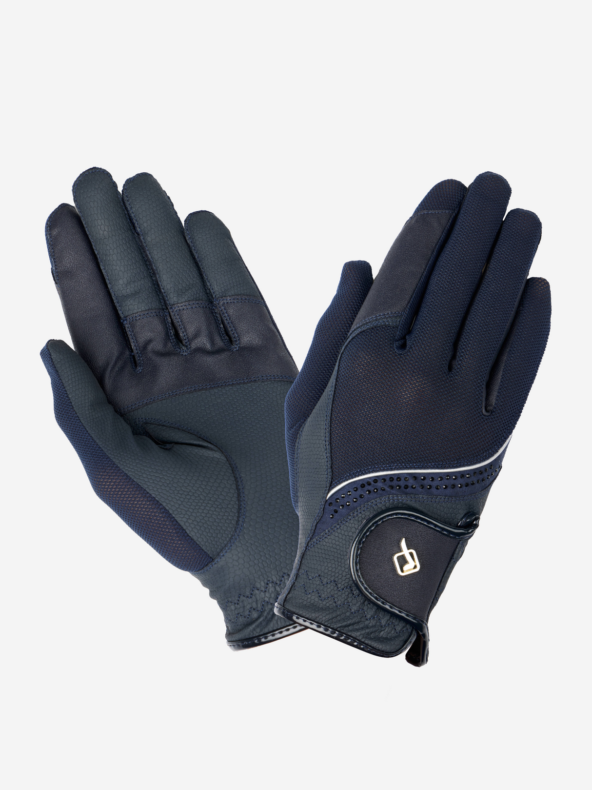 LeMieux Crystal Gloves Navy