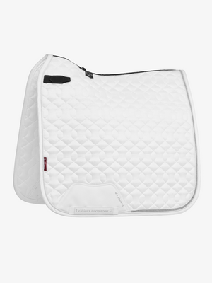 LeMieux Crystal Suede Dressage Saddle Pad White