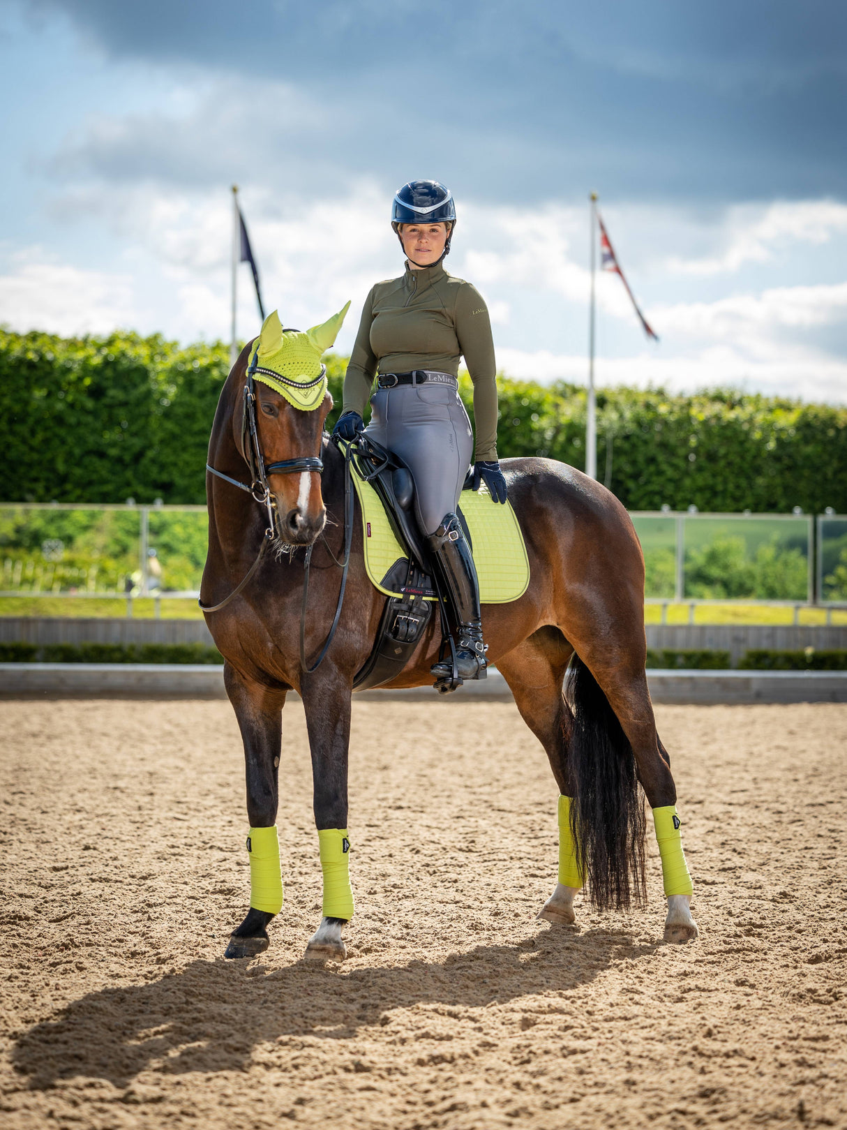 LeMieux Suede Dressage Square Saddle Pad Kiwi