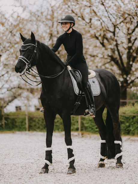 Kentucky Pied-de-Poule Dressage Saddle Pad Black