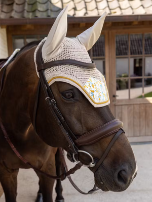 Kentucky Velvet Printing Wellington Ear Bonnet Brown/White