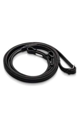 Utzon Equestrian Rolled Leather Reins - rubber