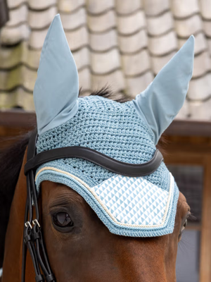 Kentucky Velvet Printing Wellington Ear Bonnet Light Blue