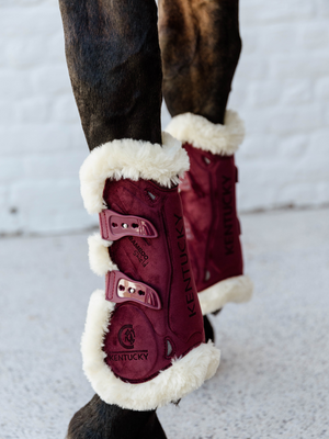 Kentucky Velvet Fleece Bamboo Tendon Boots Bordeaux