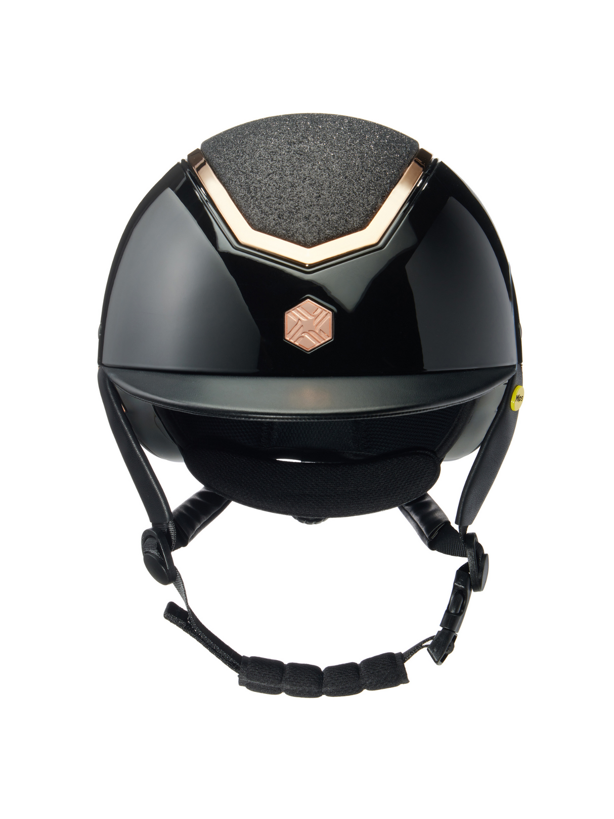 Charles Owen Kylo Sparkly Helmet Black Gloss/Rose Gold