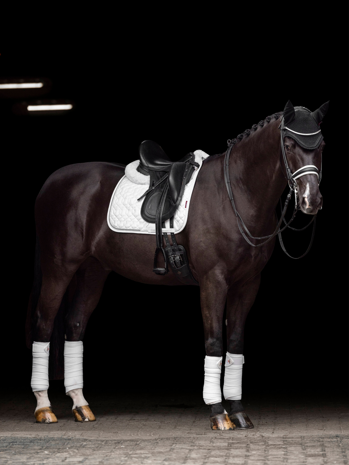 LeMieux Crystal Suede Dressage Saddle Pad White
