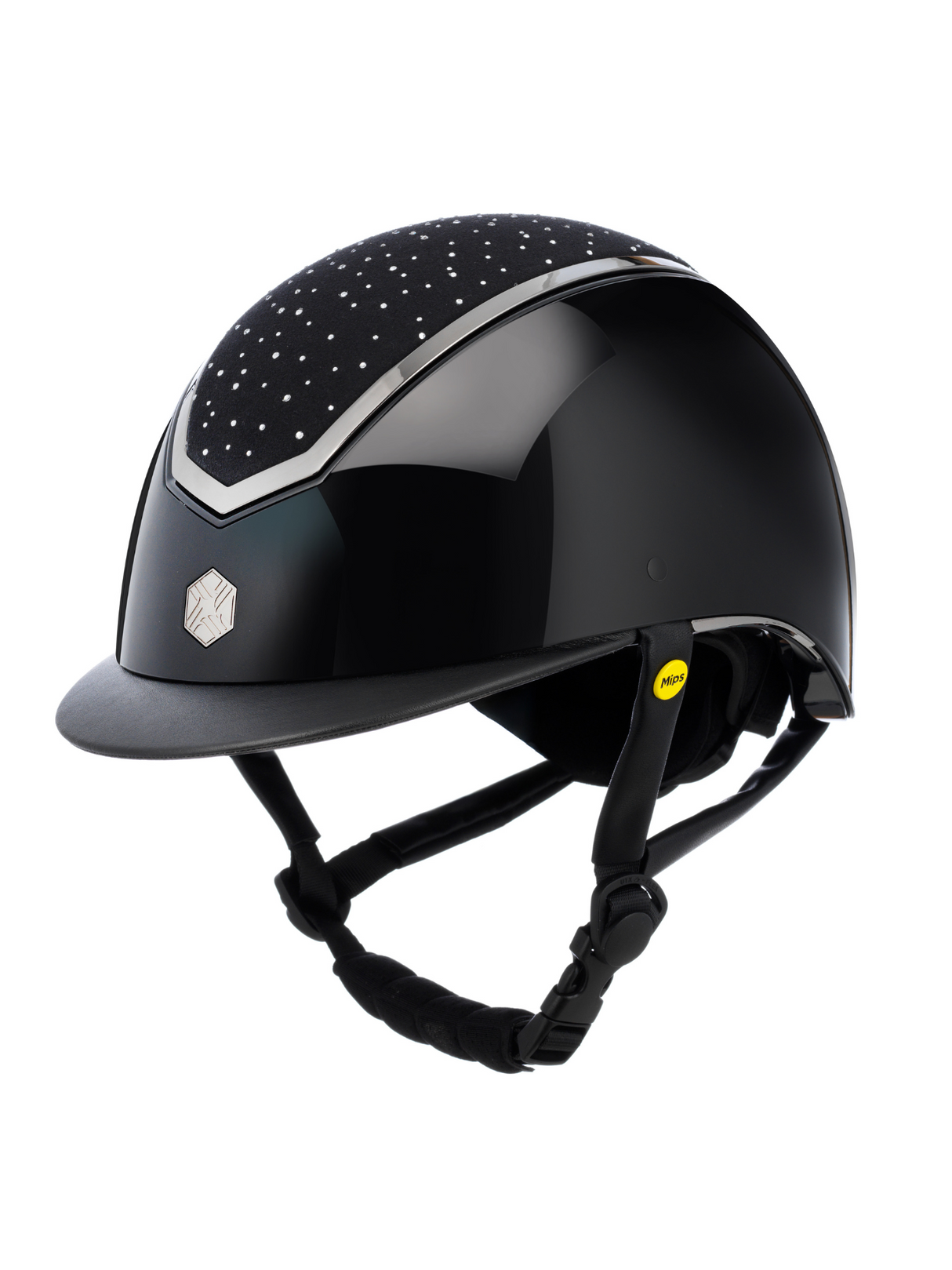Charles Owen Kylo Crystal Helmet Black Gloss/Silver