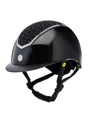 Charles Owen Kylo Crystal Helmet Black Gloss/Silver