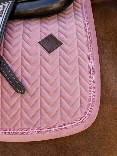 Kentucky Velvet Mini Pearls Jump Saddle Pad Old Rose