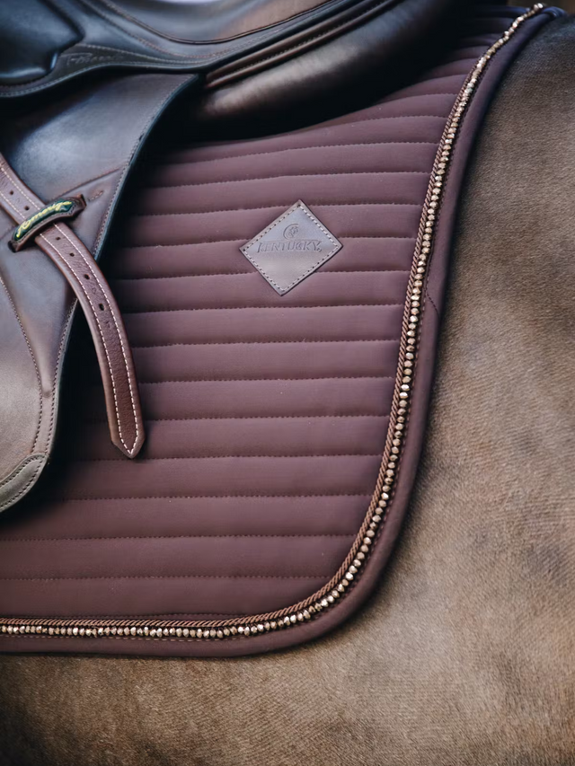 Kentucky Pearls Dressage Saddle Pad Brown