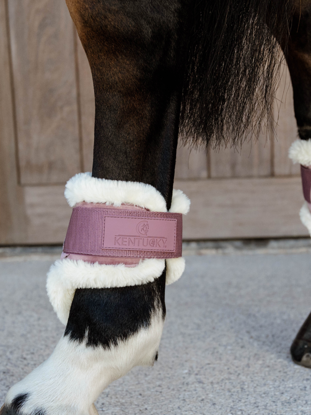 Kentucky Velvet Fleece Bamboo Tendon & Fetlock Boots Old Rose