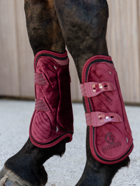 Kentucky Velvet Bamboo Tendon Boots Bordeaux