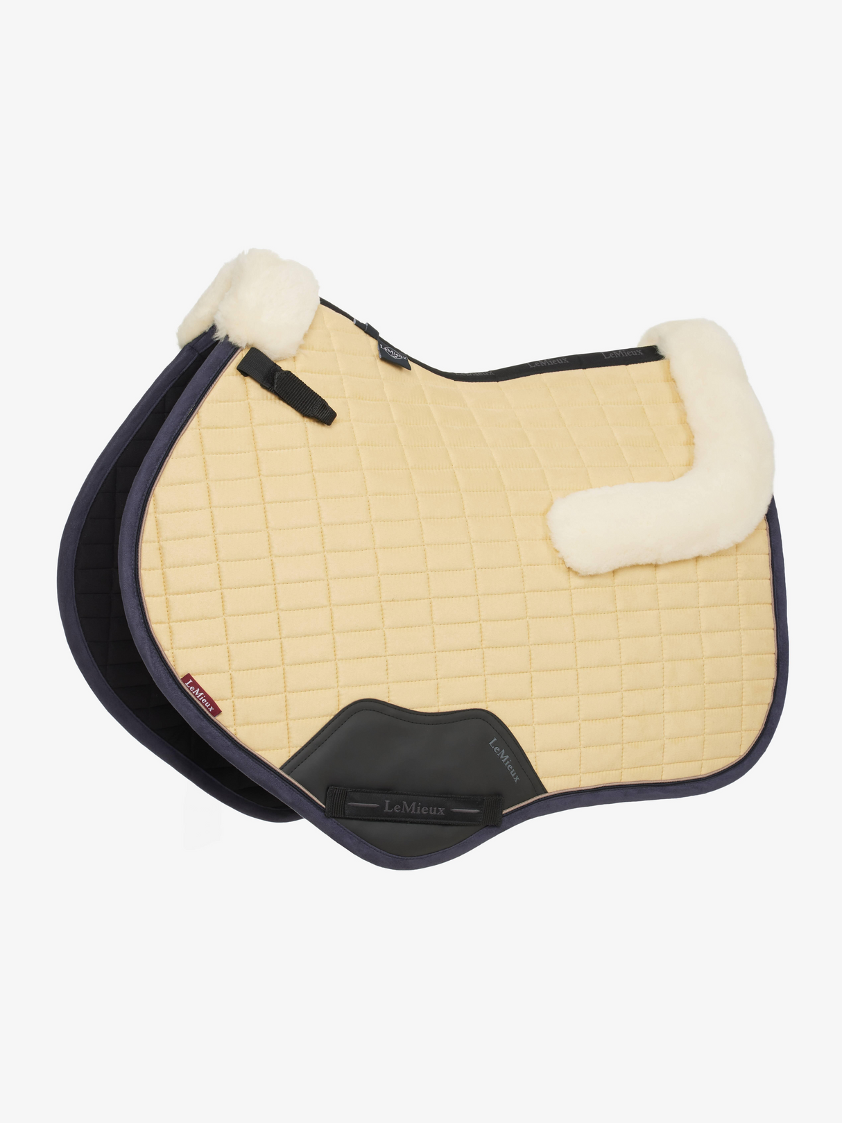 LeMieux Merino+ Suede Close Contact Jump Square Saddle Pad Mimosa