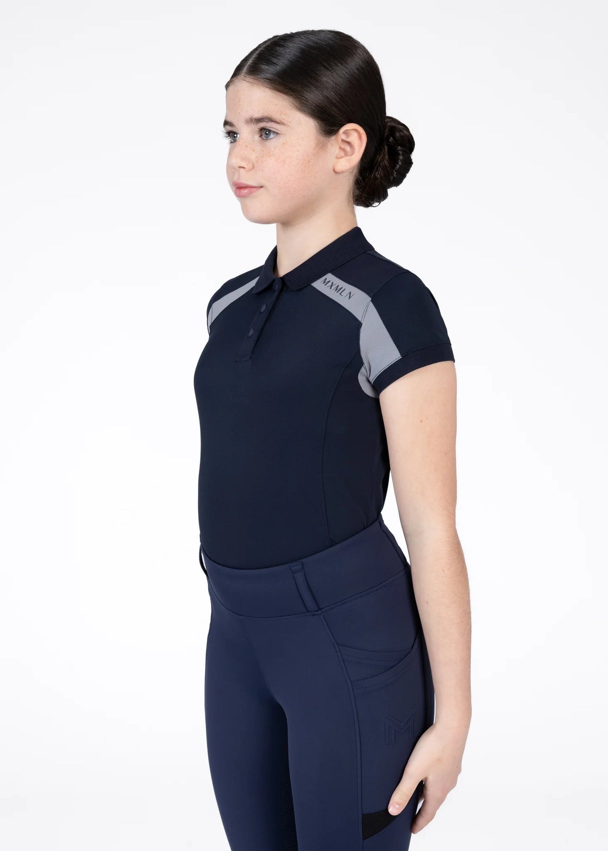 Maximilian Young Rider Aveen Polo Shirt Navy/Grey