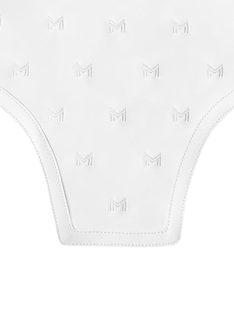 Maximilian Stamp Ear Bonnet White