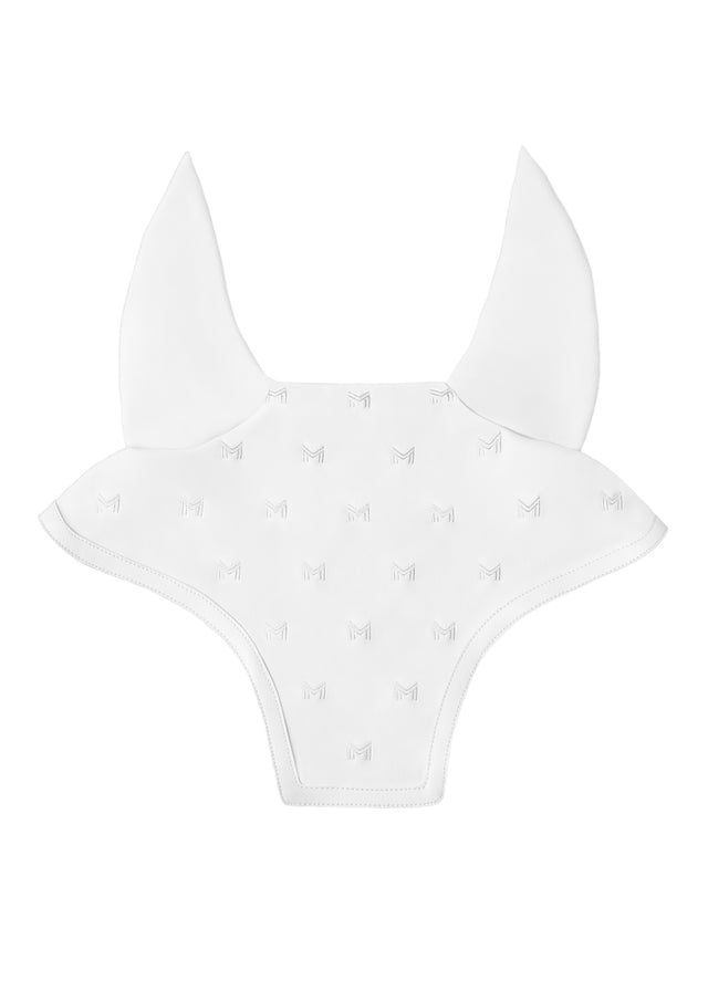 Maximilian Stamp Ear Bonnet White