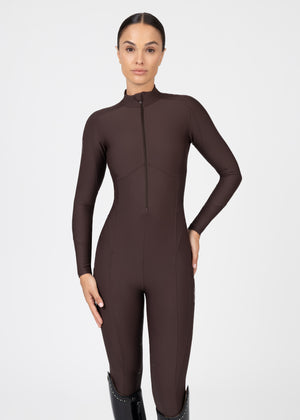 Maximilian Femme Riding Jumpsuit Chocolate