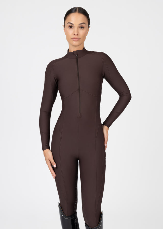 Maximilian Femme Riding Jumpsuit Chocolate