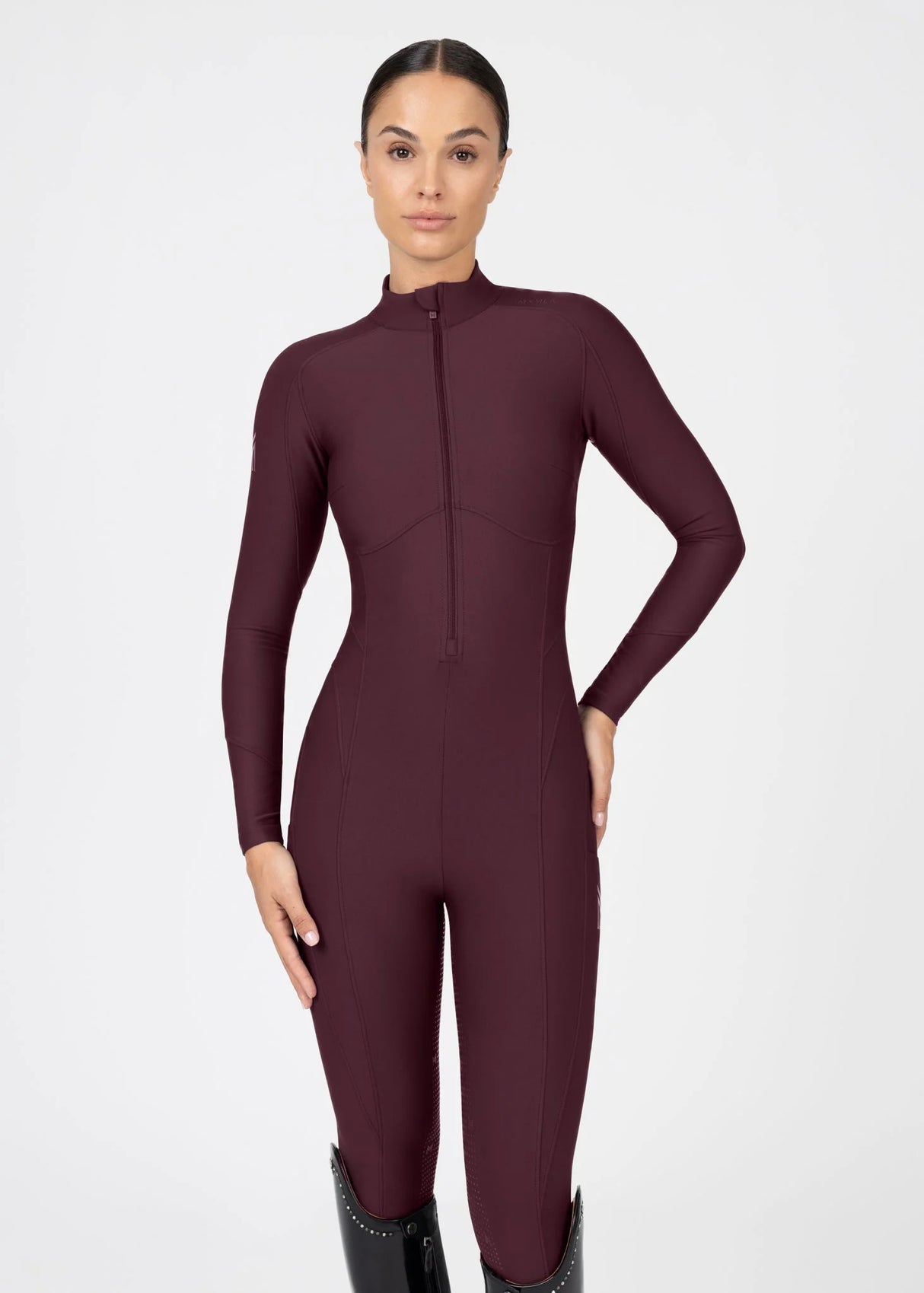Maximilian Femme Riding Jumpsuit Burgundy