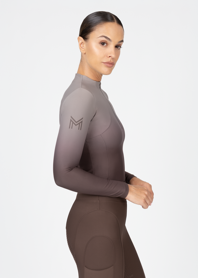 Maximilian Ombré Long Sleeve Base Layer Mocha