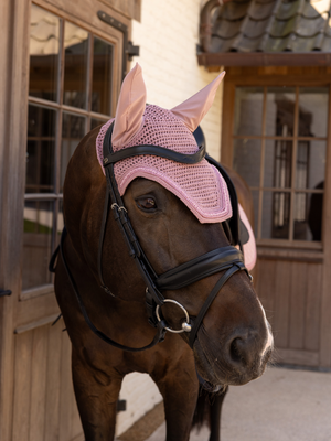 Kentucky Velvet Mini Pearls Wellington Ear Bonnet Old Rose