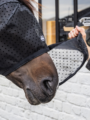 Kentucky Horsewear Fly Mask Heart Black