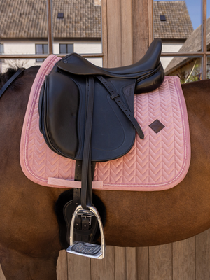 Kentucky Velvet Mini Pearls Dressage Saddle Pad Old Rose