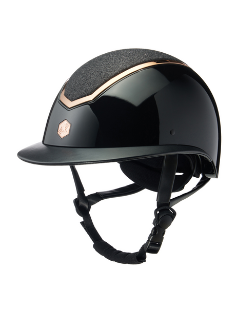 Charles Owen Kylo Sparkly Helmet Black Gloss/Rose Gold
