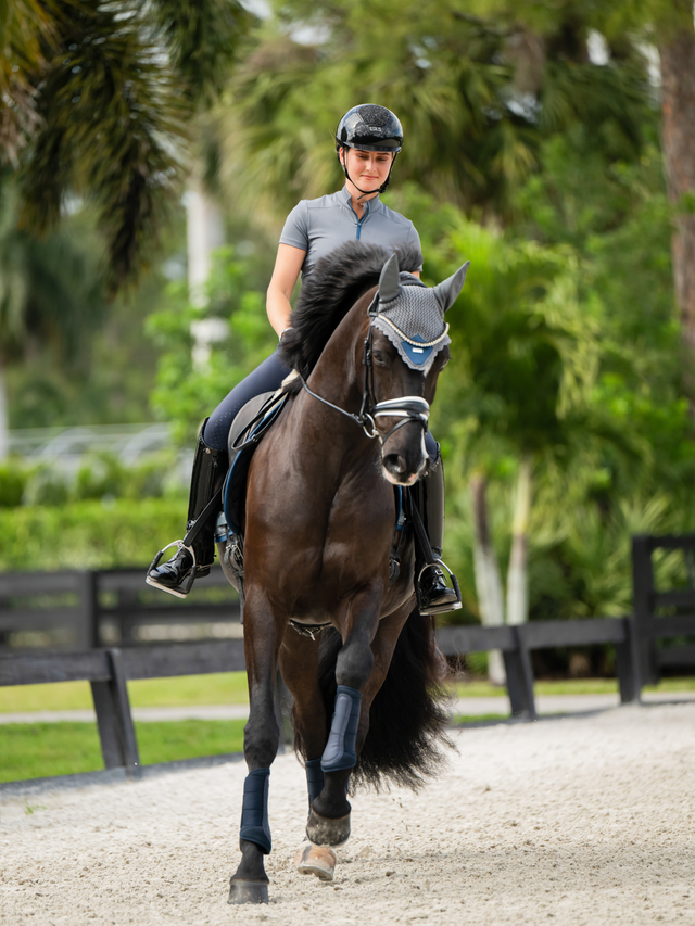 Equestrian Stockholm Illusion Base Layer Metallic Blue