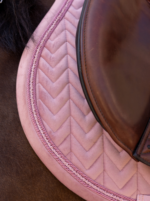 Kentucky Velvet Mini Pearls Jump Saddle Pad Old Rose