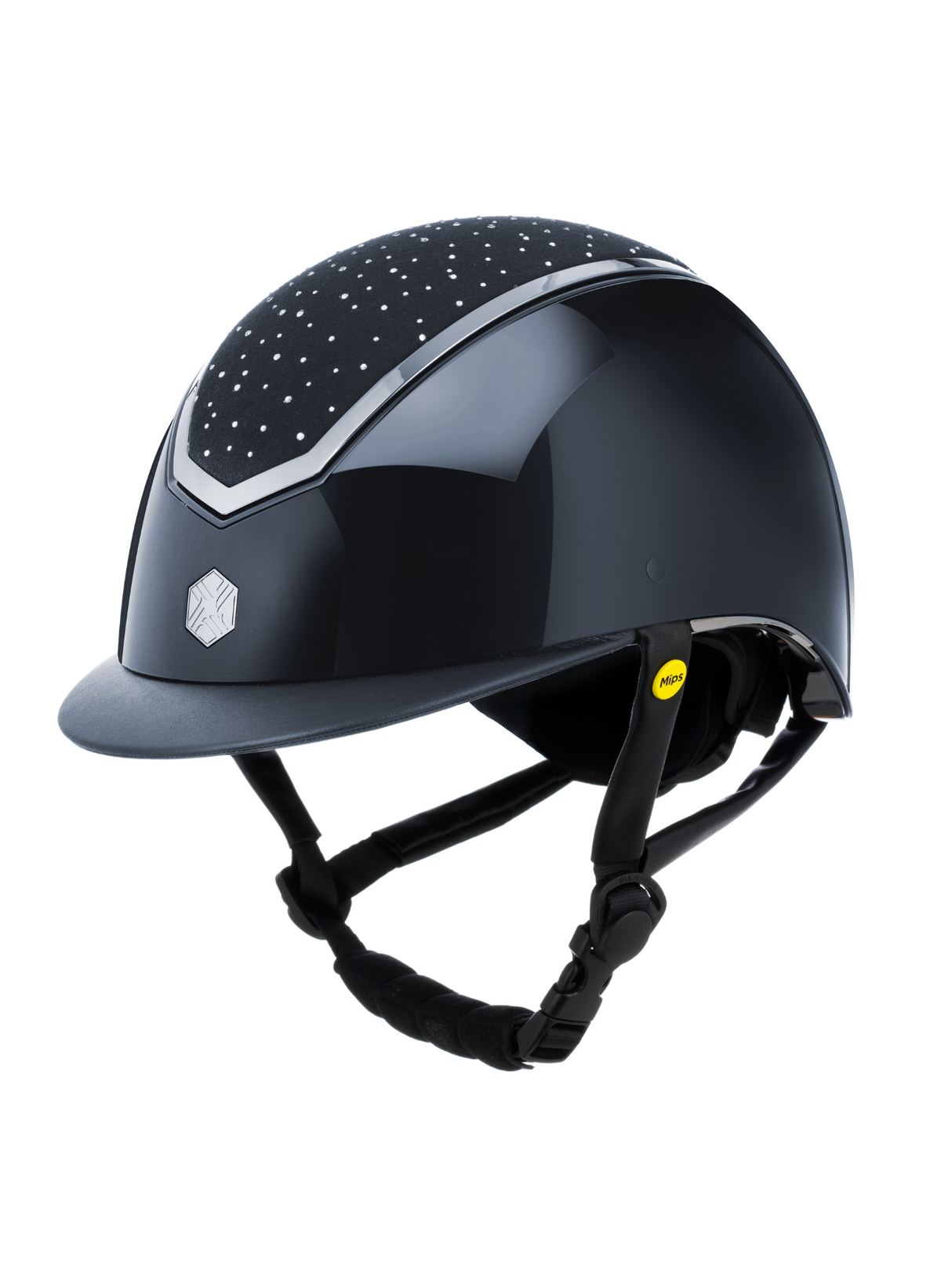 Charles Owen Kylo Crystal Helmet Navy Gloss/Silver