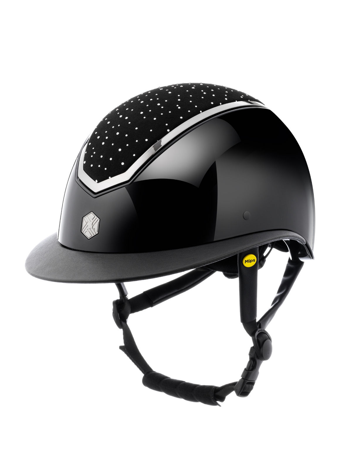 Charles Owen Kylo Crystal Helmet Black Gloss/Silver