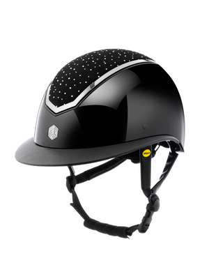 Charles Owen Kylo Crystal Helmet Black Gloss/Silver