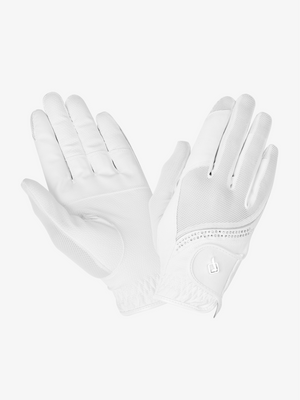 LeMieux Crystal Gloves White