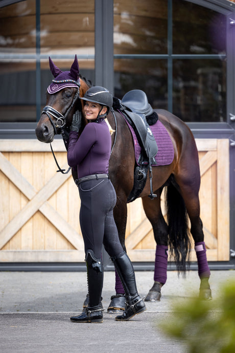 LeMieux Suede Dressage Square Saddle Pad Fig