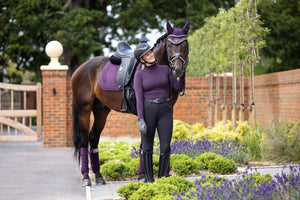 LeMieux Suede Dressage Square Saddle Pad Fig