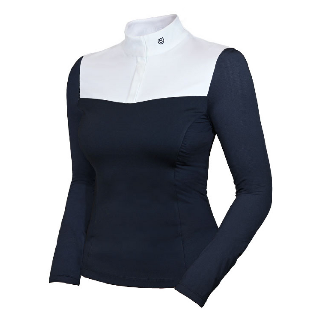 Equestrian Stockholm Refined Long Sleeve Competition Top Navy White