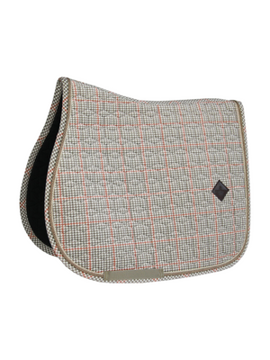 Kentucky Pied-de-Poule Jump Saddle Pad Beige