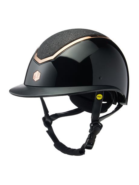 Charles Owen Kylo Sparkly Helmet Black Gloss/Rose Gold