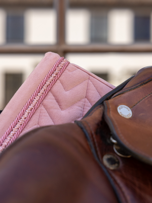 Kentucky Velvet Mini Pearls Jump Saddle Pad Old Rose