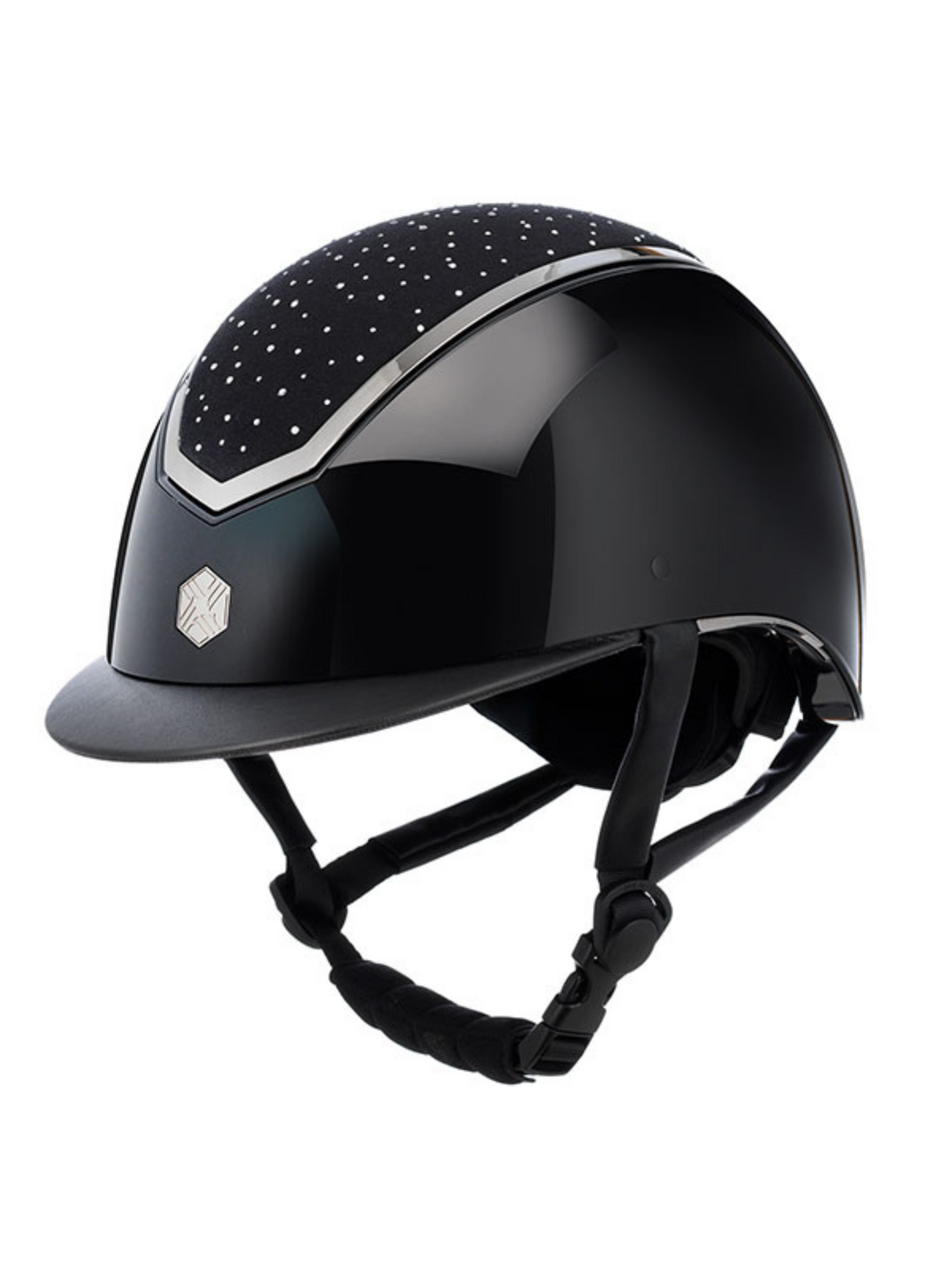 Charles Owen Kylo Crystal Helmet Black Gloss/Silver