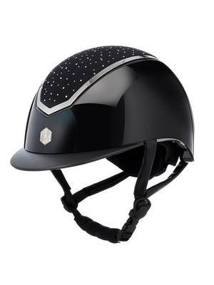 Charles Owen Kylo Crystal Helmet Black Gloss/Silver