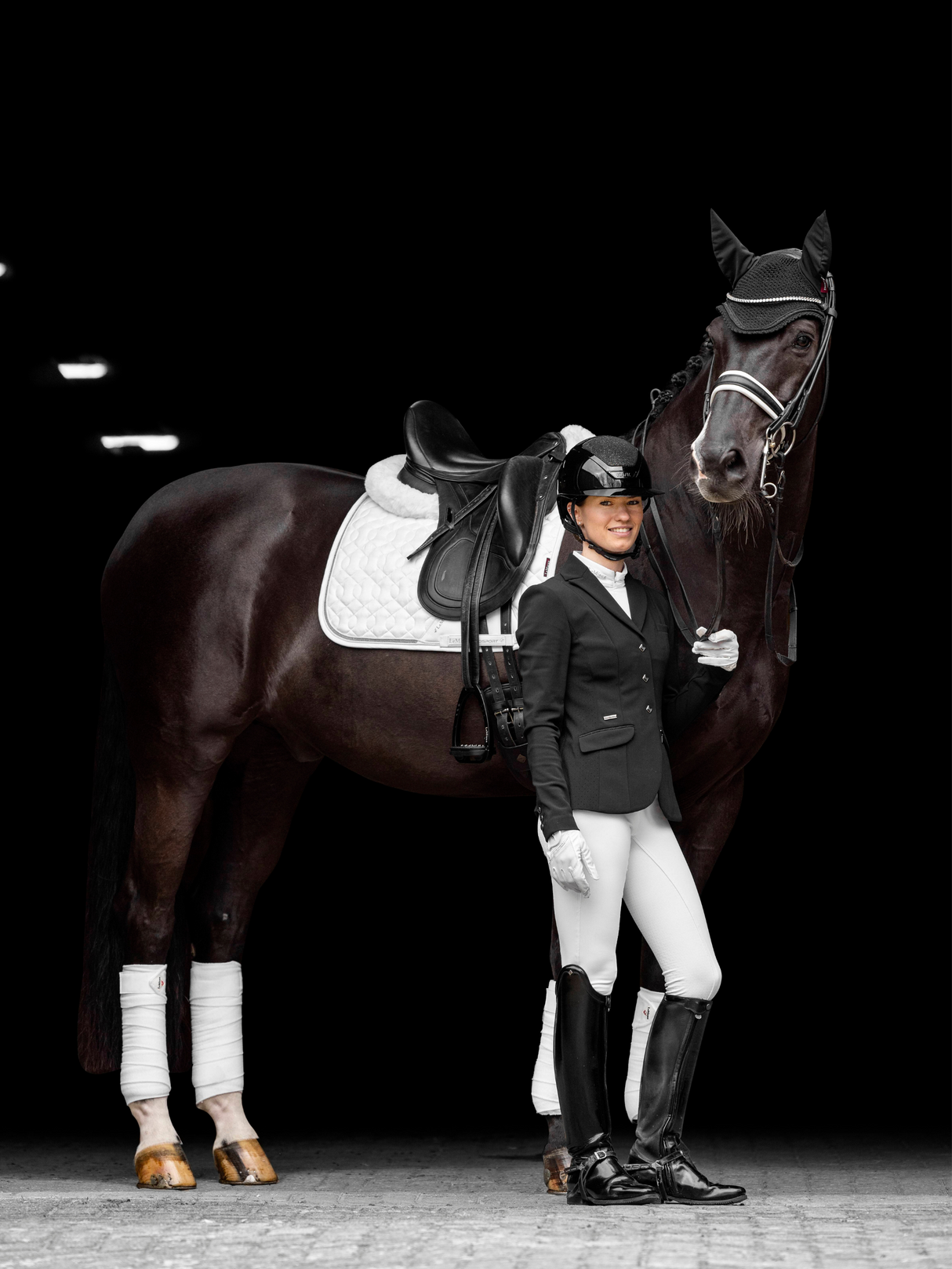 LeMieux Crystal Suede Dressage Saddle Pad White