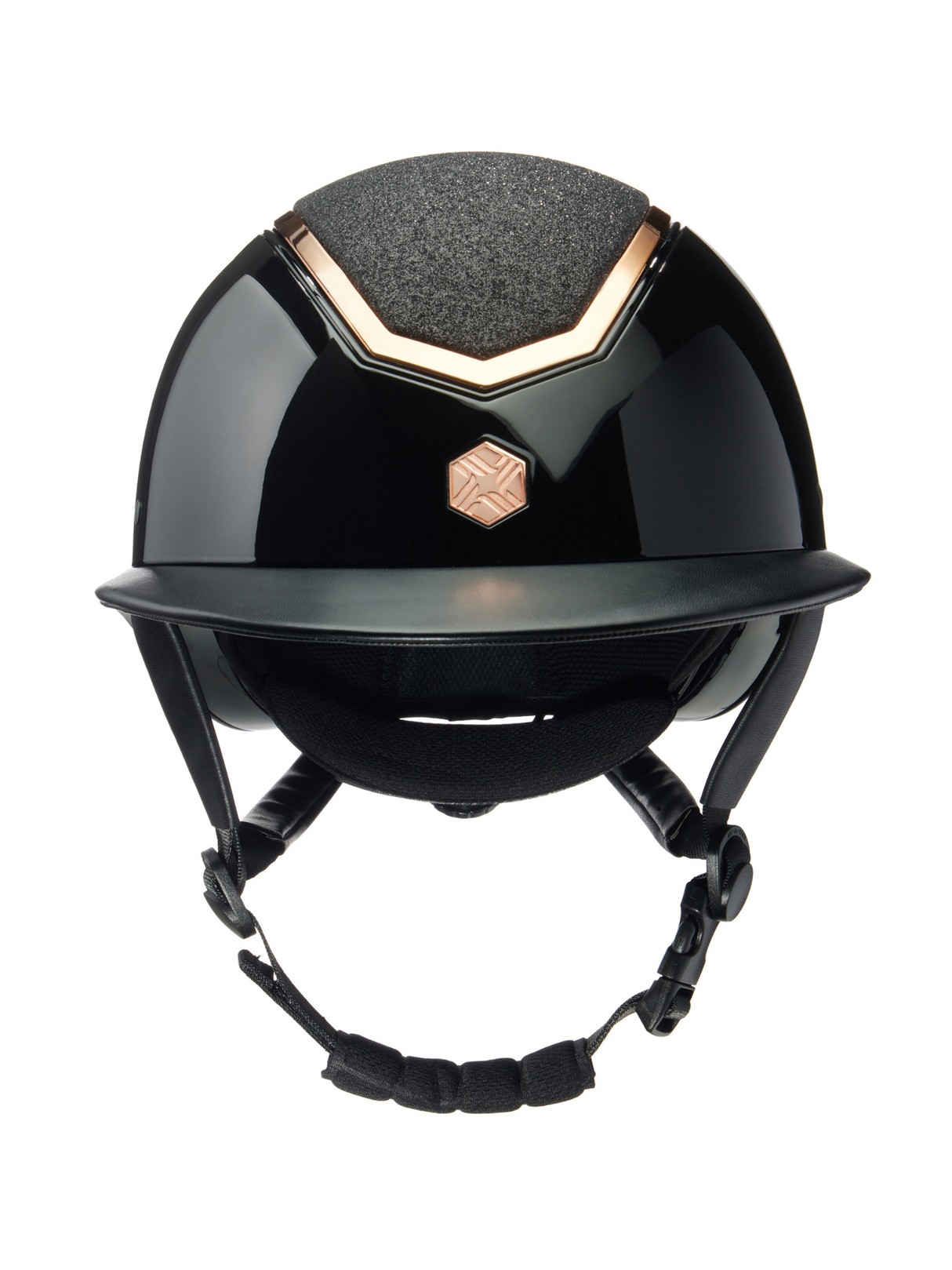 Charles Owen Kylo Sparkly Helmet Black Gloss/Rose Gold